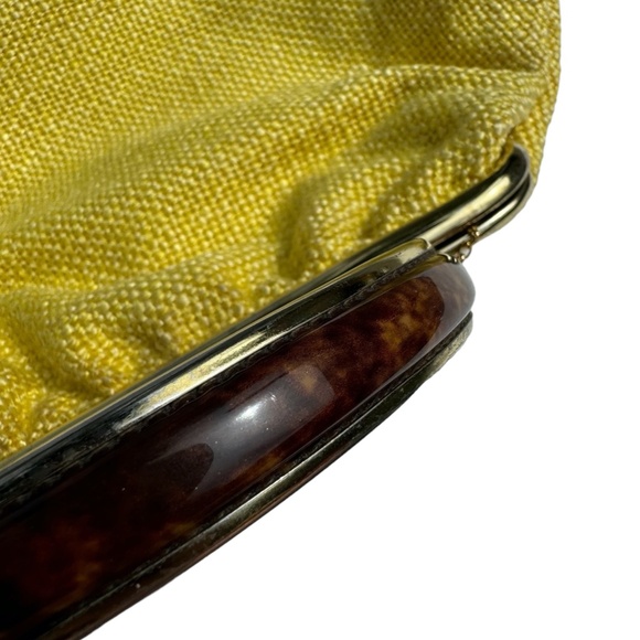 JR vintage 70s handbag • yellow burlap - Picture 3 of 6